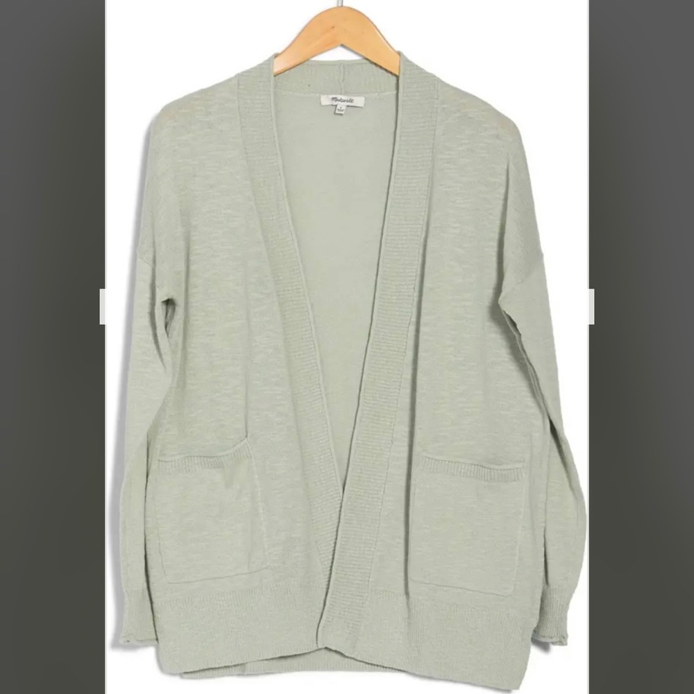 NWT $79 Madewell Bradley Cardigan Sweater Sage Mist Size Medium